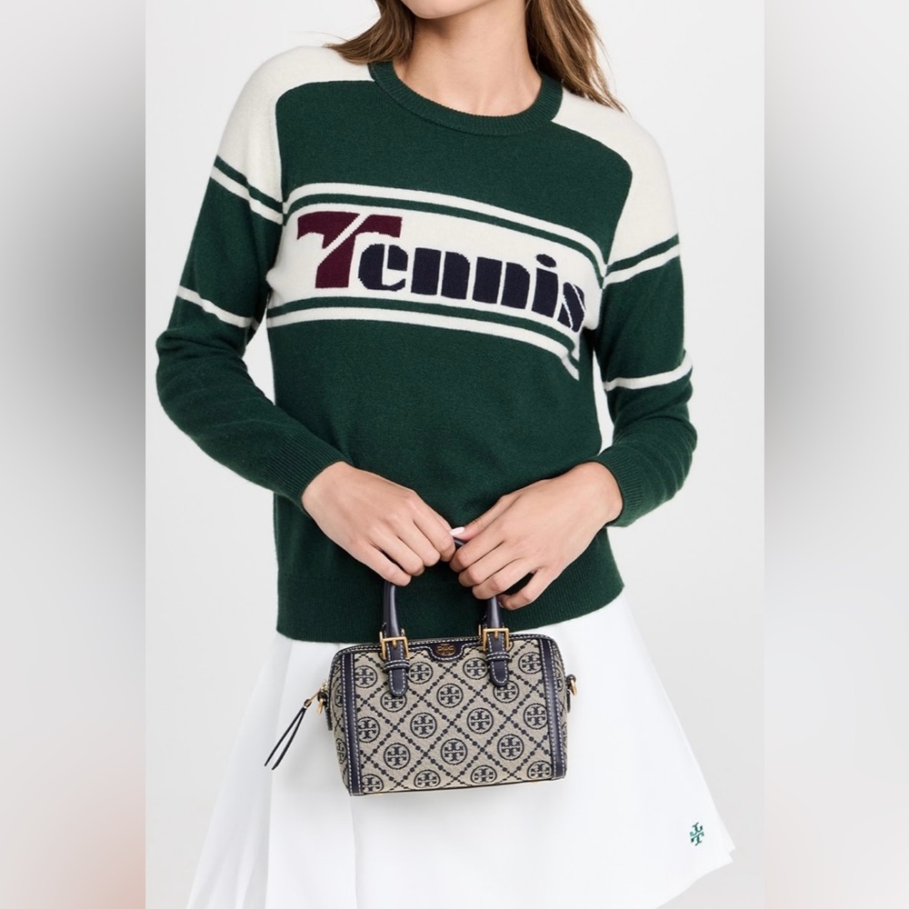Tory Burch Petite T Monogram Barrel Bag. - Picture 2 of 11